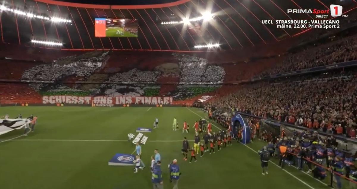 Scenografia lui Bayern la meciul cu PSG din semifinalele Ligii Campionilor