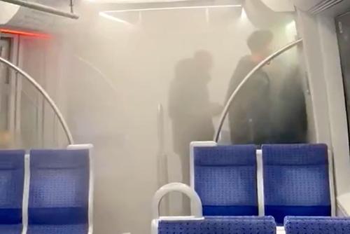Incident la metroul din Munchen, cu puțin timp înainte de Bayern - PSG // FOTO: captură X