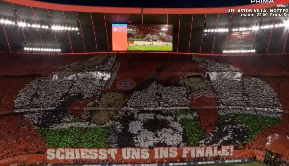 Scenografia lui Bayern la meciul cu PSG din semifinalele Ligii Campionilor