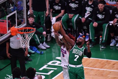 Jaylen Brown, în seria cu Philadelphia 76ers/Foto: Imago Images