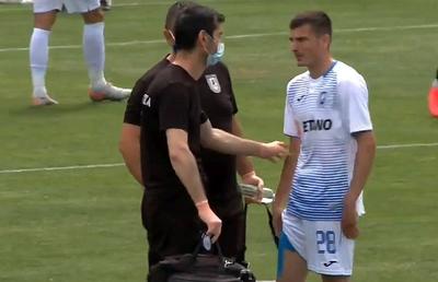 FOTO Alarmă pentru Cristiano Bergodi la Craiova: Mihăilă s-a accidentat cu Viitorul