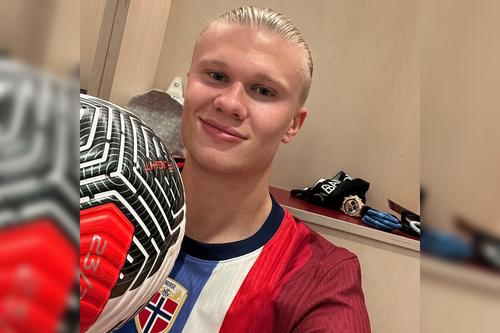 Erling Haaland a înscris de 3 ori în Norvegia - Kosovo // foto: Twitter