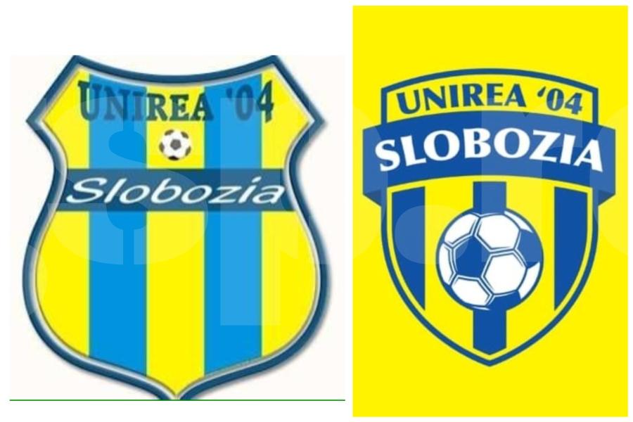 În dreapta, noua siglă a Unirii Slobozia. În stânga, varianta veche Clubul din Superligă și-a schimbat sigla! Cum arată noua emblemă