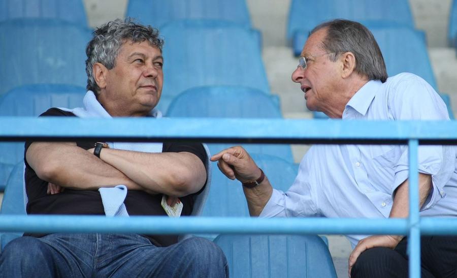 Antrenorul Mircea Lucescu și fostul președinte al Bresciei, Gino Corioni / Foto: Imago Brescia, fostul club al lui Hagi și Lucescu, intră în faliment: „114 ani de istorie au fost călcați în picioare”