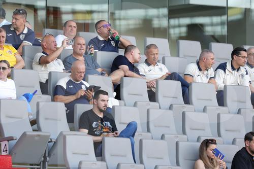 Oficialii FRF au urmărit din tribune antrenamentul oficial al României FOTO: Ionuţ Iordache (GSP)