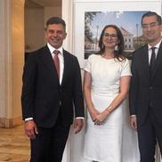 Răzvan Burleanu, Andrea Andras, însărcinatul cu afaceri a.i. al Ambasadei României în Republica Austria, și Eduard Novak / Sursă foto: Facebook