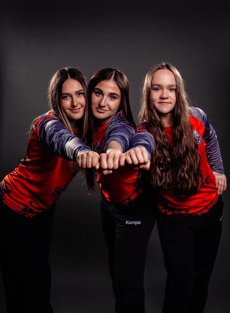 Portarii lui CSM, de la dreapta la stânga: Aisha Ametcea, Alexia Chiru și Alessia Iordache