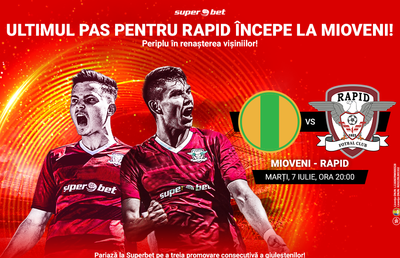 Rapid aleargă după a 8-a promovare din istorie în primul eșalon. Giuleștenii reiau asaltul la Mioveni!