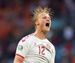 Sfidând pronosticurile, adversarii și chiar și moartea, naționala Danemarcei s-a calificat în semifinalele EURO 2020. FOTO: Guliver/Getty Images