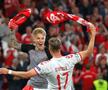 Sfidând pronosticurile, adversarii și chiar și moartea, naționala Danemarcei s-a calificat în semifinalele EURO 2020. FOTO: Guliver/Getty Images