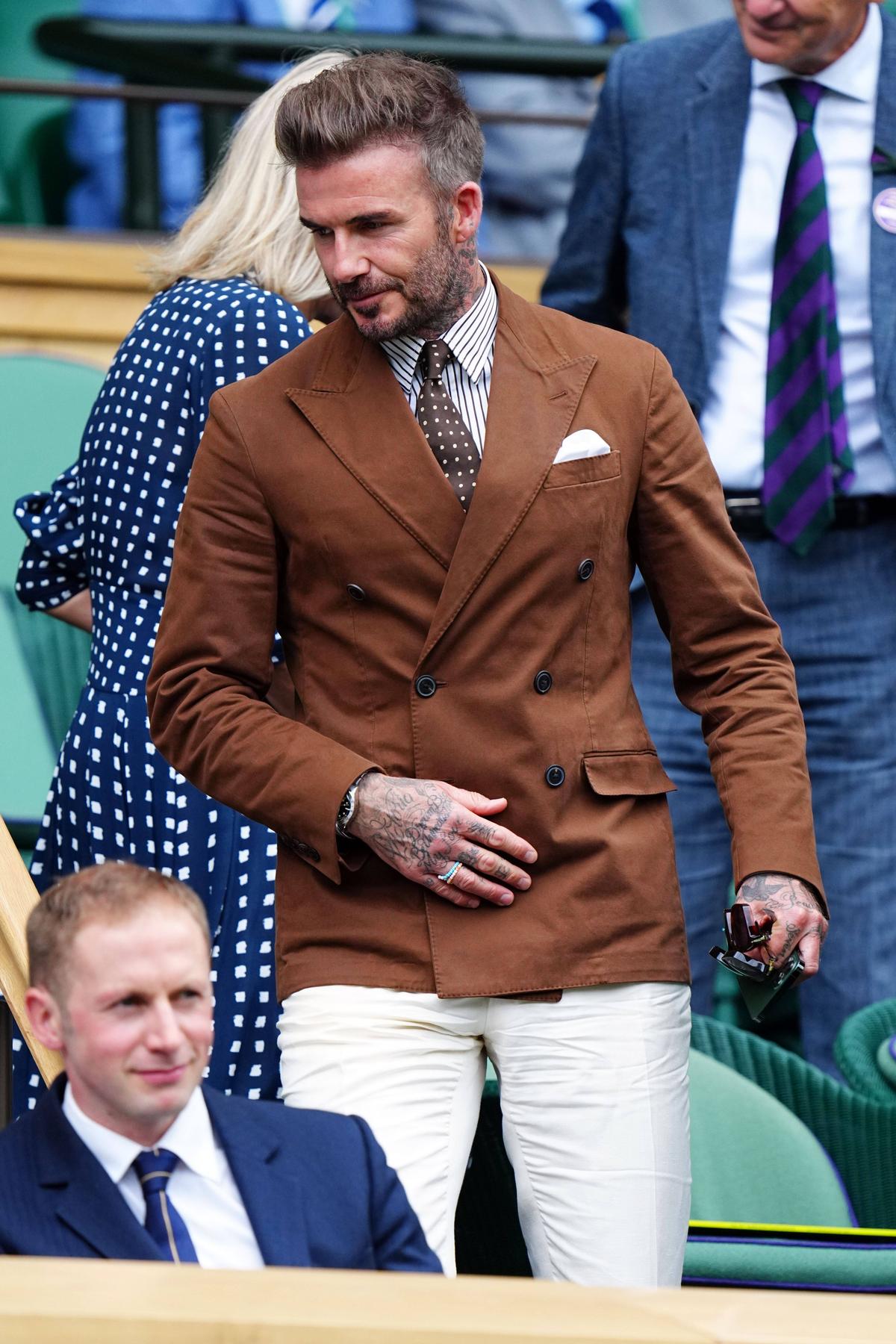 David Beckham, în tribune la meciul Simona Halep - Amanda Anisimova, semifinala Wimbledon 2022