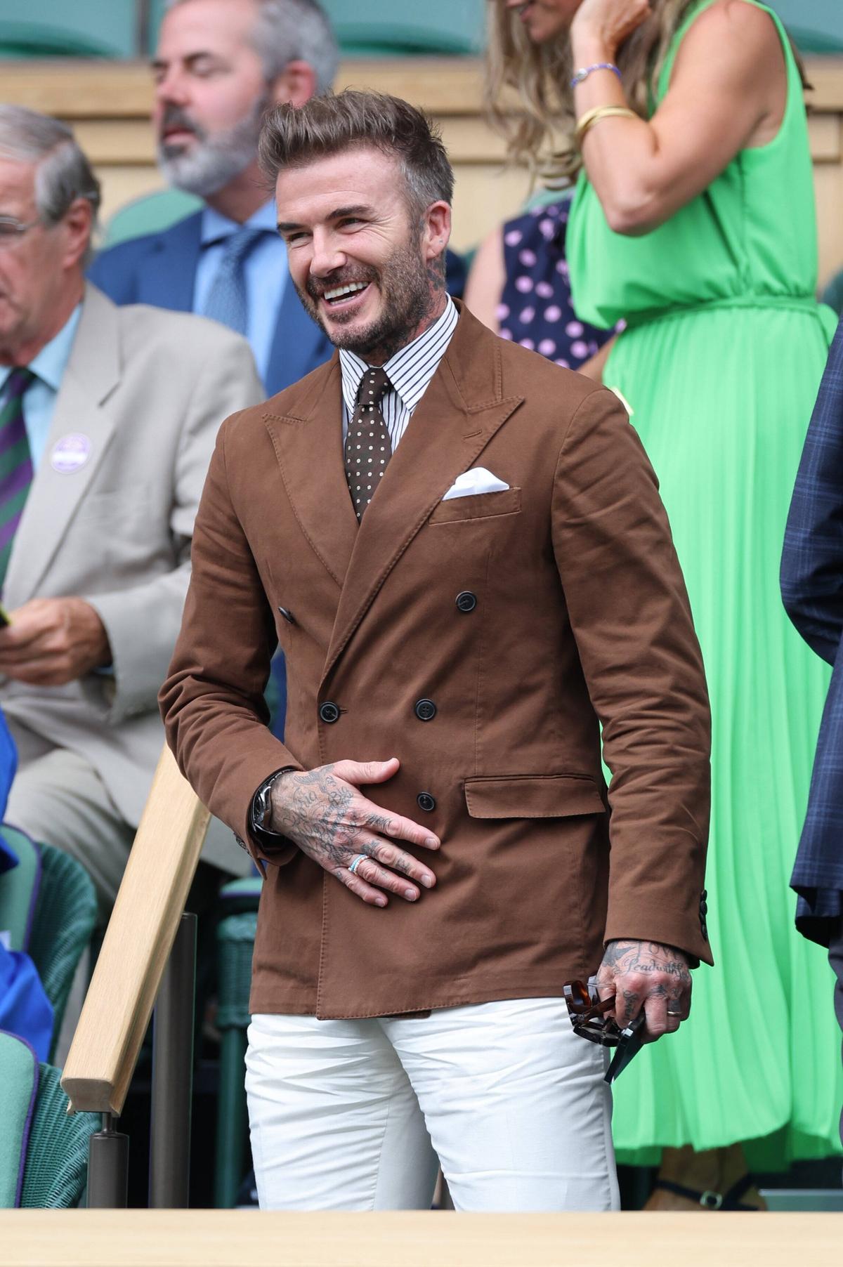 David Beckham, în tribune la meciul Simona Halep - Amanda Anisimova, semifinala Wimbledon 2022