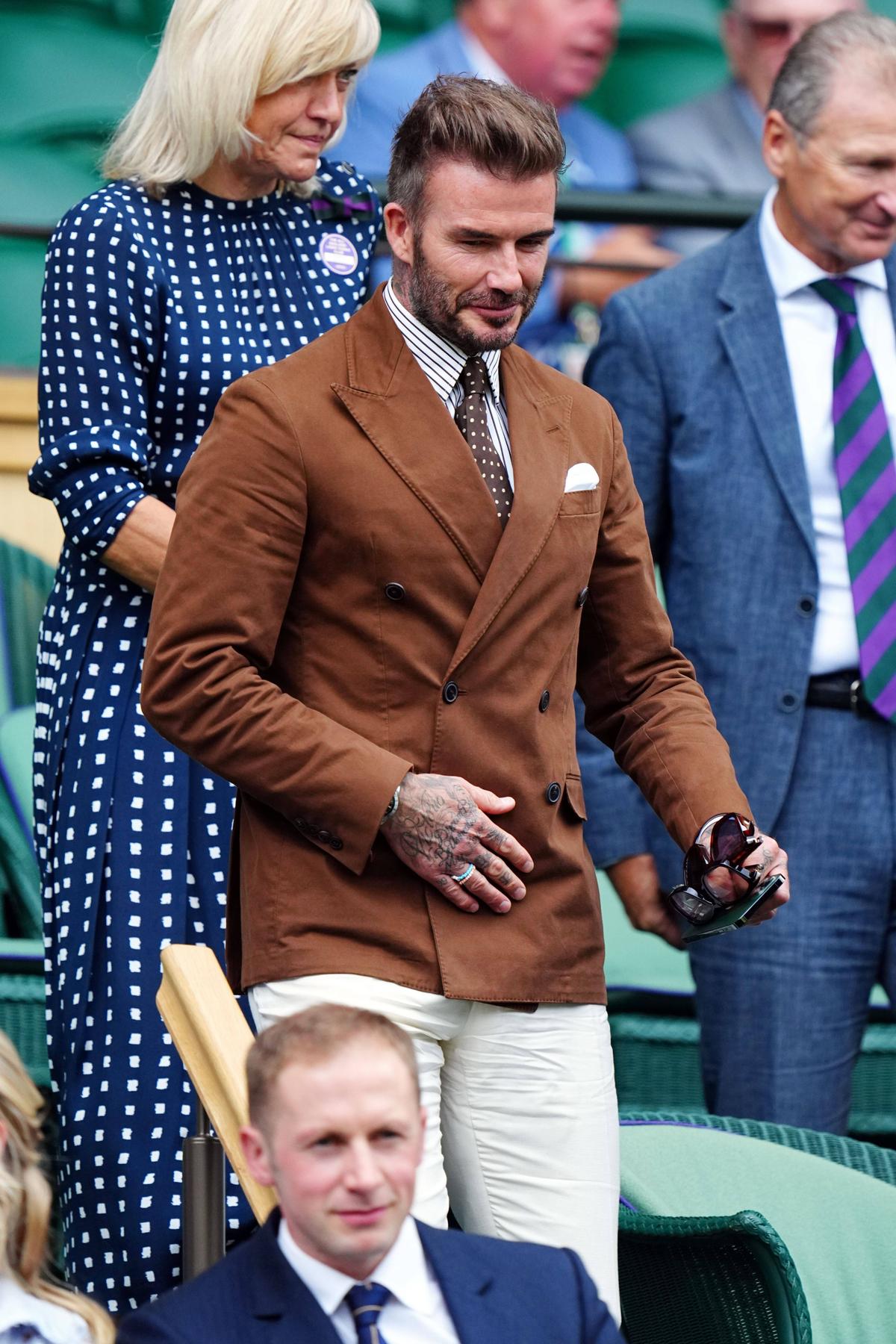 David Beckham, în tribune la meciul Simona Halep - Amanda Anisimova, semifinala Wimbledon 2022