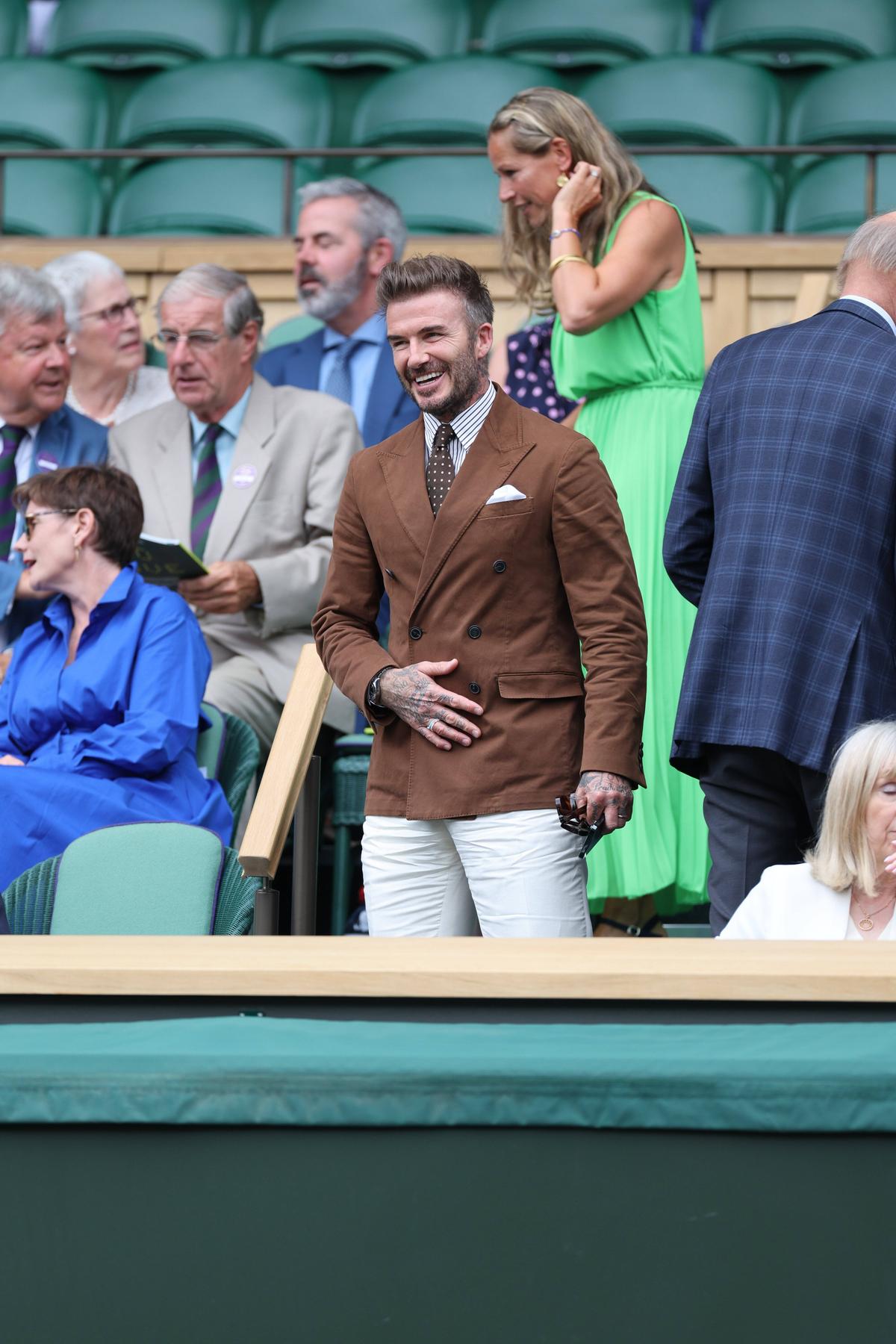 David Beckham, în tribune la meciul Simona Halep - Amanda Anisimova, semifinala Wimbledon 2022