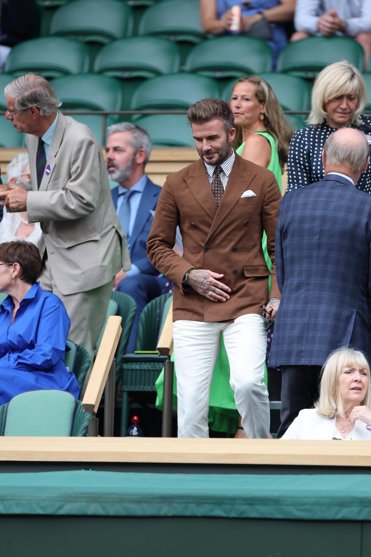 David Beckham, în tribune la meciul Simona Halep - Amanda Anisimova, semifinala Wimbledon 2022