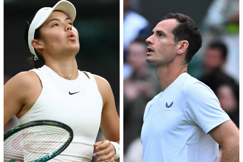 Emma Răducanu și Andy Murray la Wimbledon 2024 Foto: Imago
