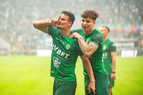 Assad Al-Hamlawi, sărbătorind un gol în tricoul lui Slask // foto: Imago Images