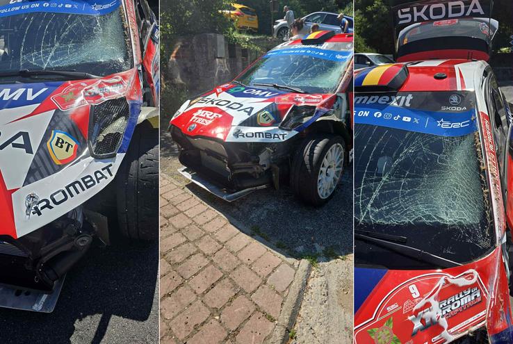 Simone Tempestini, coliziune cu o vacă/Foto: Eurosport