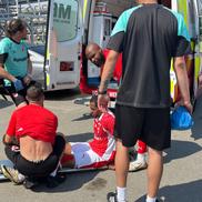 Maxime Sivis s-a accidentat în Dinamo - Tunari și a fost scos pe targă