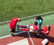 Maxime Sivis s-a accidentat în Dinamo - Tunari și a fost scos pe targă