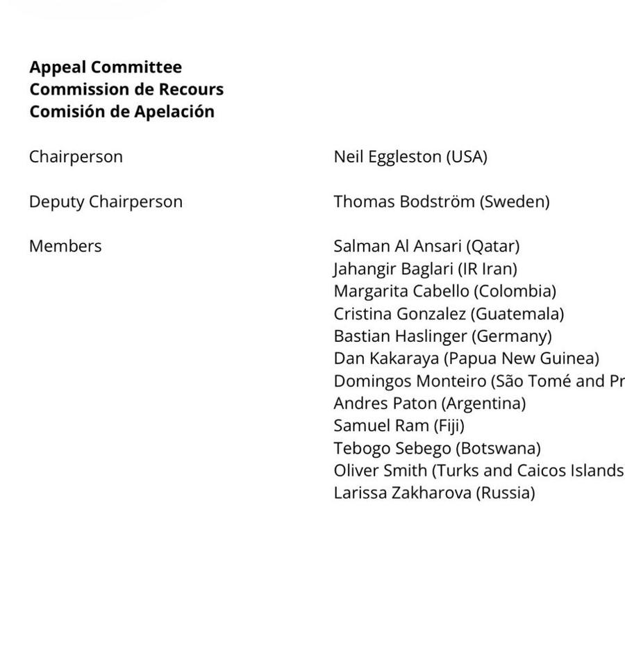 Comisia de Apel a FIFA // Sursă foto: X @martynziegler Degringoladă totală la FIFA! Belgia a primit dreptul să facă apel în cazul Balogun! Sunt 12 ore până la meciul de Mondial cu SUA