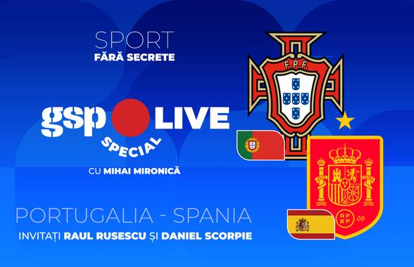Portugalia - Spania, duel de neratat în „optimi” » Comentăm la GSP Live Special cu Mironică, Rusescu și Scorpie