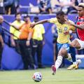 Antonio Nusa (nr. 20), în meciul Norvegiei cu Brazilia / Foto: Imago