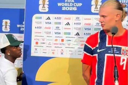 Vinicius a întrerupt interviul lui Haaland