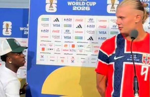 Vinicius a întrerupt interviul lui Haaland » Imagine memorabilă, după eliminarea Braziliei