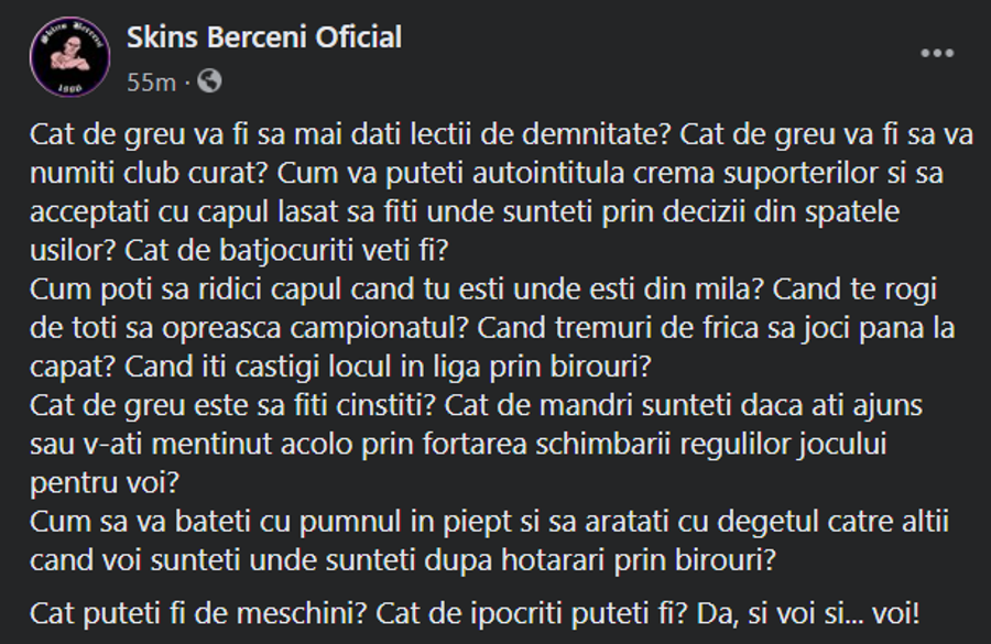 Ultrașii lui FCSB se revoltă după salvarea lui Dinamo: „Cum mai poți să ridici capul când tu ești în Liga 1 din milă?!”