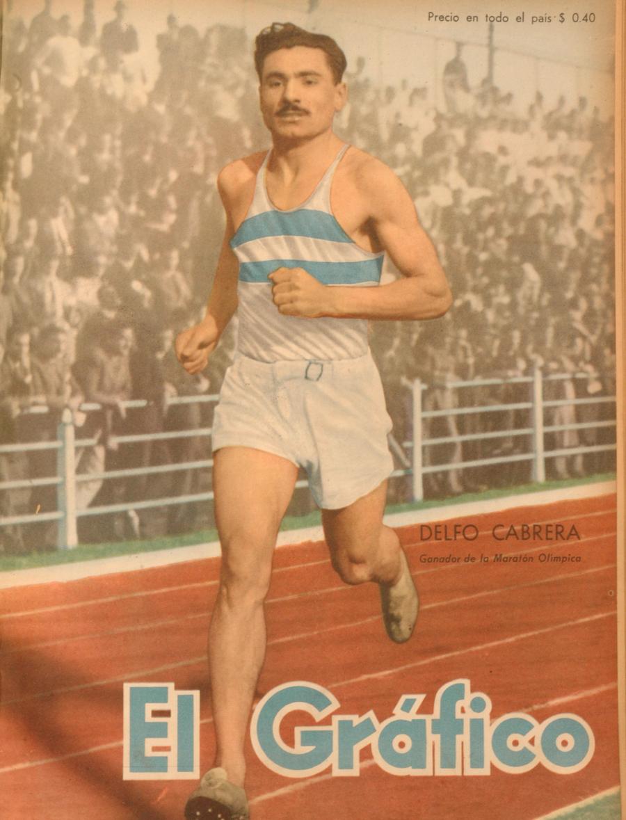 Delfo, eroul Argentinei pe coperta Delfo, Bikila de Argentina