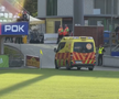 Lui Calvin Kabuye i s-a făcut rău în KuPS - Craiova / FOTO: Captură TV @Digi Sport 1