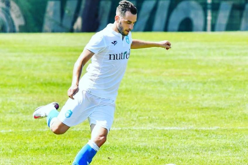 Ștefan Bărboianu (32 de ani), fundașul celor de la Turris Turnu Măgurele, a rămas cu o plagă deschisă după remiza cu Metaloglobus, scor 2-2, după intrarea lui Andrei Sava // Sursă foto: Instagram @barboianu.stefan