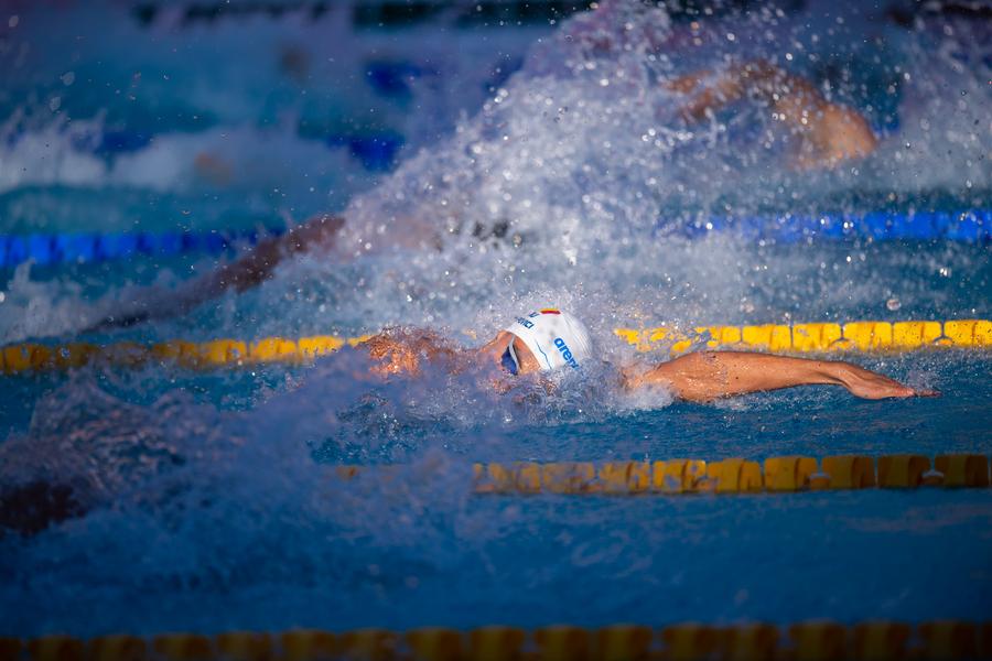 În bazinul de la Foro Italico, pe culoarul patru, unde lumina era perfectă (foto: Raed Krishan) O vară de neuitat pentru David Popovici: „Recordurile sunt făcute să fie doborâte, sper să-l bată cineva și pe al meu și apoi eu o să-l bat din nou pe al lui”