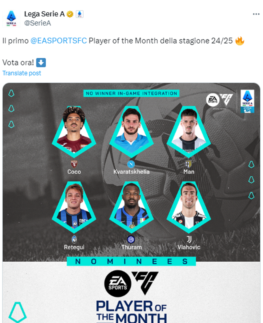 Dennis Man, nominalizat printre cei mai buni fotbaliști din Serie A în luna august Dennis Man, nominalizat pentru premiul „Jucătorul lunii august” » Românul se luptă cu fotbaliști de clasă mondială