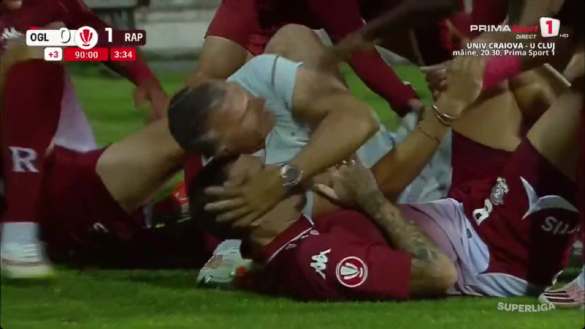 Cum a sărbătorit Pancu golul din Oțelul - Rapid