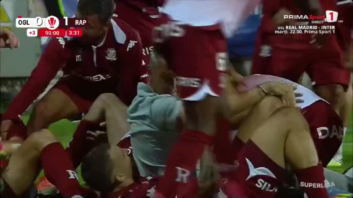 Cum a sărbătorit Pancu golul din Oțelul - Rapid