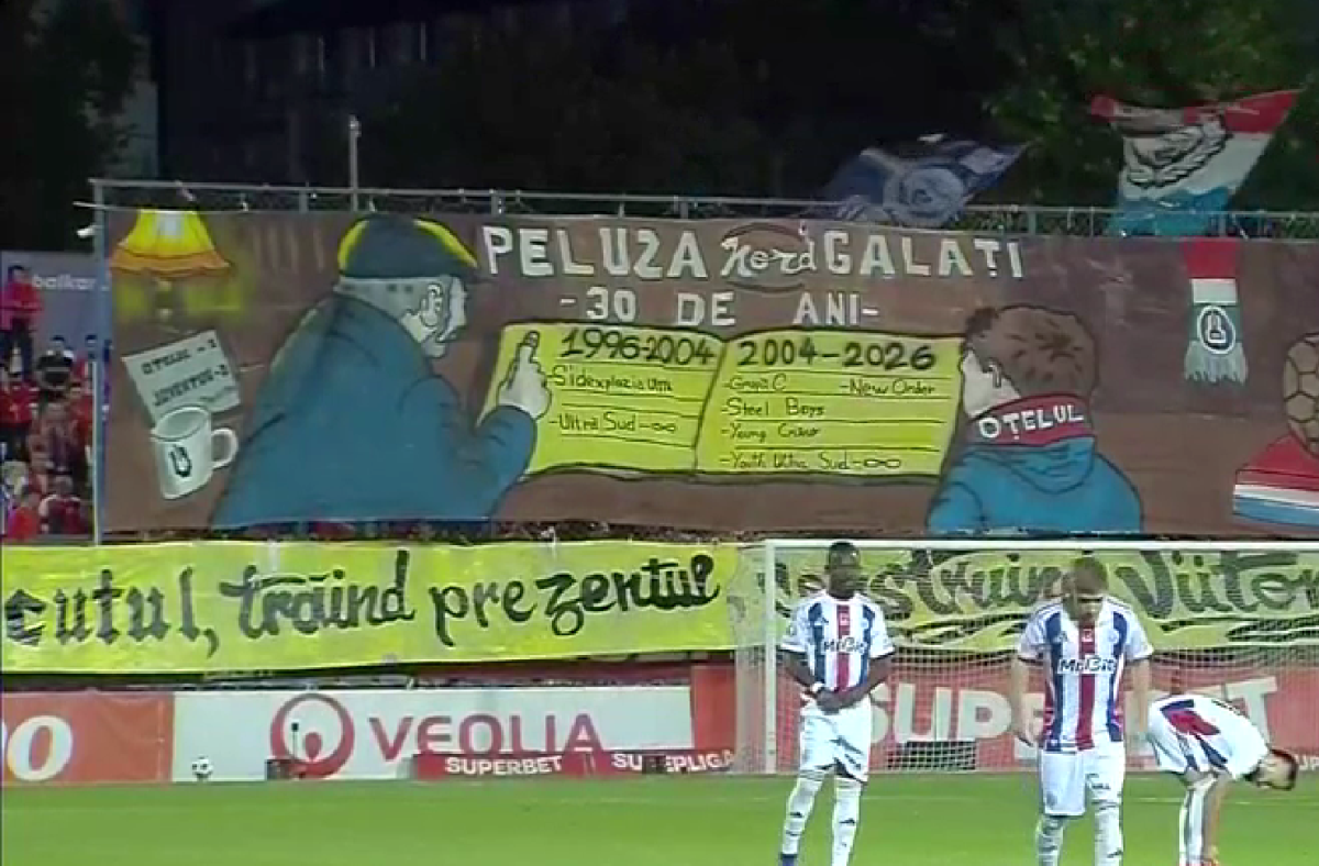 Show pirotehnic la Oțelul - Rapid