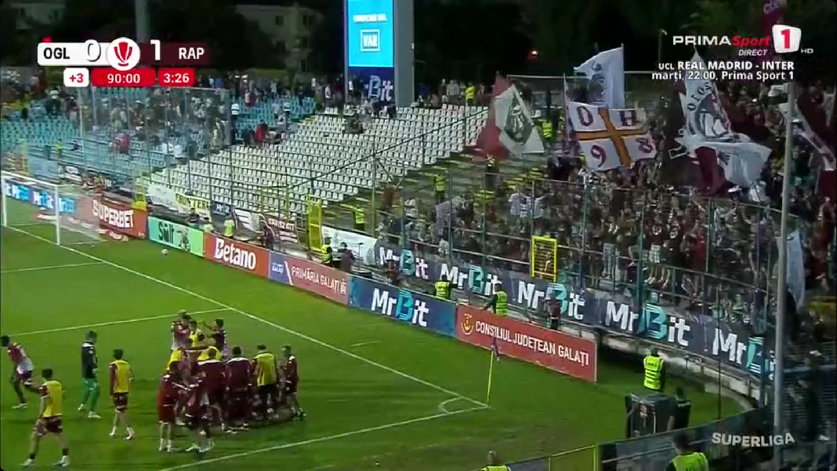 Cum a sărbătorit Pancu golul din Oțelul - Rapid