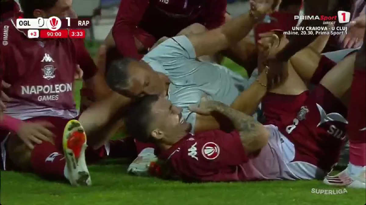 Cum a sărbătorit Pancu golul din Oțelul - Rapid