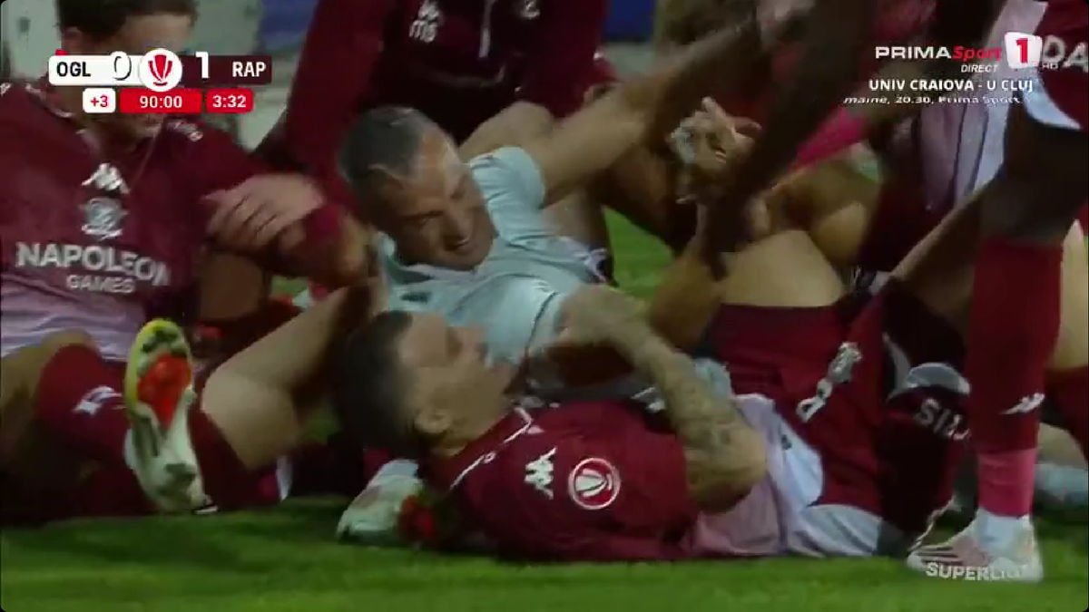 Cum a sărbătorit Pancu golul din Oțelul - Rapid