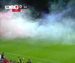Show pirotehnic la Oțelul - Rapid