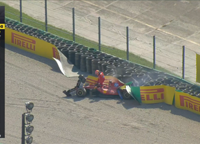 Marele Premiu al Italiei » Cursă întreruptă după un accident violent: dezastru pentru Ferrari!