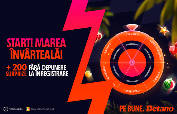 Roata Norocoasă: rotești și câștigi garantat, doar pe Betano