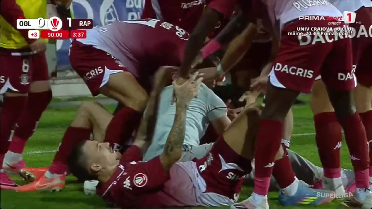 Cum a sărbătorit Pancu golul din Oțelul - Rapid