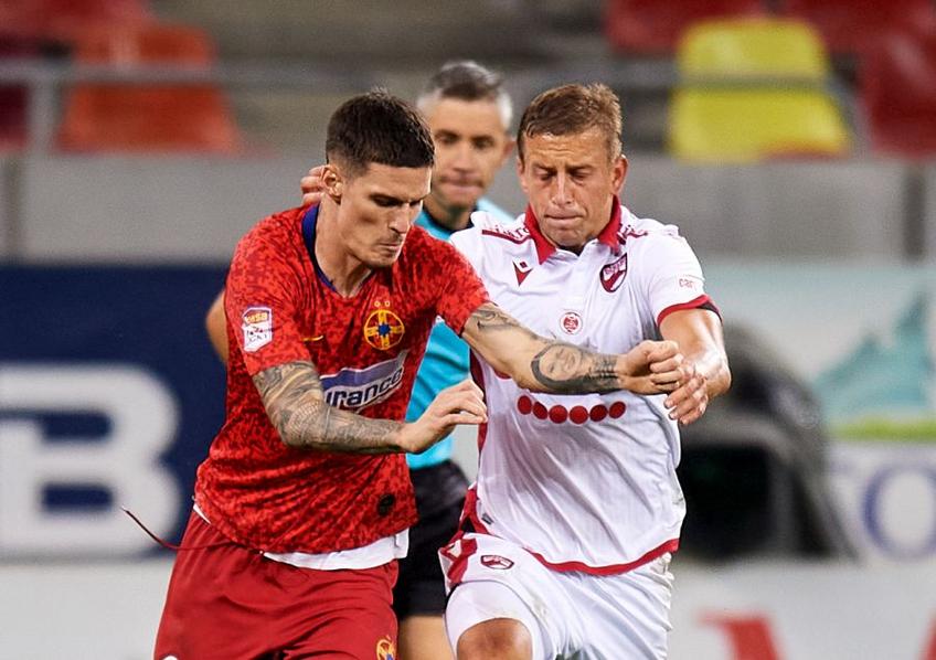Cifrele InStat, care a monitorizat meciul, arată că Dennis Man a fost primul la toate capitolele, în comparație cu toți fotbaliștii ofensivi folosiți de Contra în FCSB - Dinamo, scor 3-2.  Foto: Raed Krishan