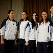 Raluca Olaru alături de Andreea Mitu, Simona Halep, Monica Niculescu, Alina Tecșor în 2016 Foto: Gazeta Sporturilor