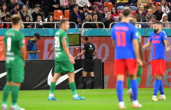 Penalty-ul dictat de Colțescu în FCSB - Gloria Buzău, anulat la VAR » Ce s-a întâmplat