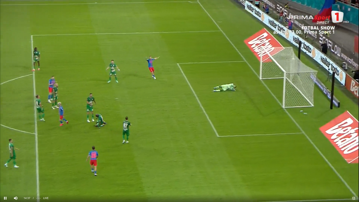 Tavi Popescu, două goluri în în FCSB - Gloria Buzău