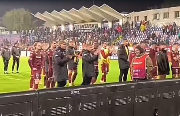„Palmă” după „palmă”! Cum a reacționat galeria Rapidului când fotbaliștii au venit la gard, după eșecul cu Botoșani